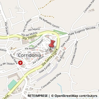 Mappa Via Camillo Benso Conte di Cavour, 54, 62014 Corridonia, Macerata (Marche)