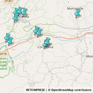Mappa Via Camillo Benso Conte di Cavour, 62014 Corridonia MC, Italia (5.49)