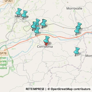 Mappa Via Camillo Benso Conte di Cavour, 62014 Corridonia MC, Italia (4.59833)