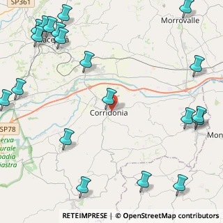 Mappa Via Camillo Benso Conte di Cavour, 62014 Corridonia MC, Italia (6.9245)