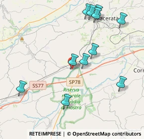 Mappa Via G. Luciani, 62010 Pollenza MC, Italia (4.65455)