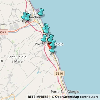 Mappa Via della Montagnola, 63821 Porto Sant'Elpidio FM, Italia (2.81909)