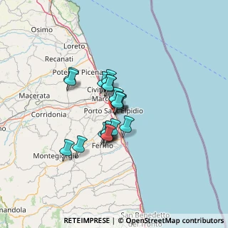 Mappa Via della Montagnola, 63821 Porto Sant'Elpidio FM, Italia (8.89)
