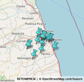 Mappa Via 8 Marzo, 63811 Sant'Elpidio a Mare FM, Italia (6.55357)