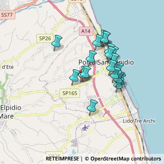 Mappa Via Maiella, 63821 Porto Sant'Elpidio FM, Italia (1.6015)