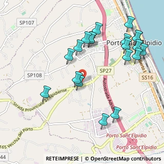 Mappa Via Maiella, 63821 Porto Sant'Elpidio FM, Italia (1.197)