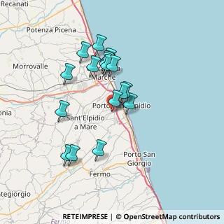 Mappa Via Maiella, 63821 Porto Sant'Elpidio FM, Italia (6.44111)