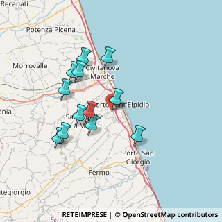 Mappa Via Maiella, 63821 Porto Sant'Elpidio FM, Italia (6.86167)