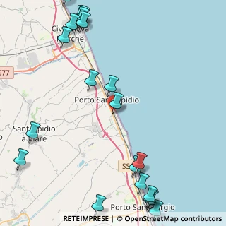 Mappa Via Bellini, 63821 Porto Sant'Elpidio FM, Italia (6.4985)