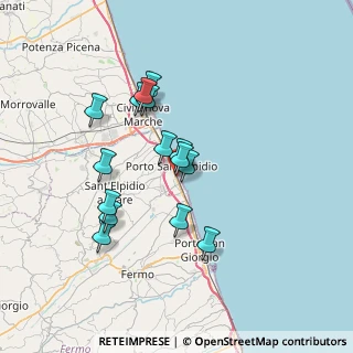 Mappa Via Bellini, 63821 Porto Sant'Elpidio FM, Italia (6.33867)