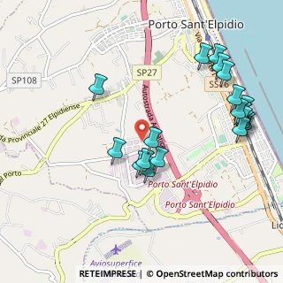 Mappa Via Mirafiori, 63821 Porto Sant'Elpidio FM, Italia (1.195)