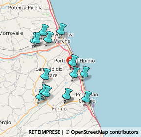 Mappa Via Mirafiori, 63821 Porto Sant'Elpidio FM, Italia (7.57333)