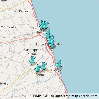 Mappa Via Caserta, 63821 Fermo FM, Italia (5.82091)