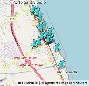 Mappa Via C. Colombo, 63018 Porto Sant'Elpidio FM, Italia (0.559)