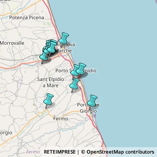 Mappa Piazza Risorgimento, 63821 Porto Sant'Elpidio FM, Italia (7.33)