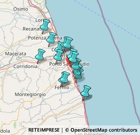 Mappa Via Giuseppe Pagliacci, 63821 Fermo FM, Italia (9.34875)