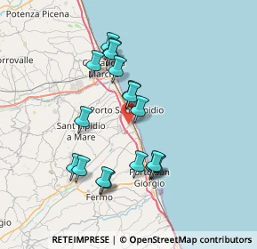 Mappa Via Giuseppe Pagliacci, 63821 Fermo FM, Italia (6.83706)