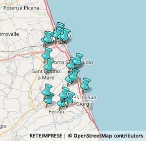 Mappa Via Giuseppe Pagliacci, 63821 Fermo FM, Italia (6.5435)