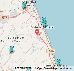 Mappa Raccordo Villa Bonafede, 63821 Porto Sant'Elpidio FM, Italia (6.51636)