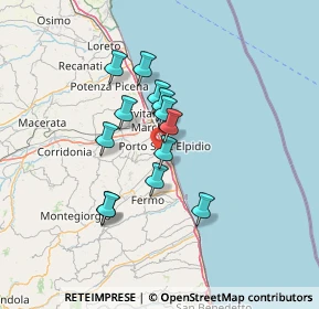 Mappa Raccordo Villa Bonafede, 63821 Porto Sant'Elpidio FM, Italia (10.76923)