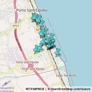 Mappa Via Giuseppe Mazzini, 63821 Porto Sant'Elpidio FM, Italia (0.5425)