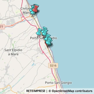 Mappa Via Giuseppe Mazzini, 63821 Porto Sant'Elpidio FM, Italia (3.35933)