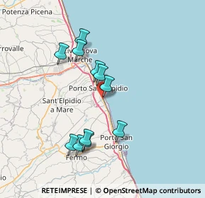 Mappa Via Giuseppe Mazzini, 63821 Porto Sant'Elpidio FM, Italia (6.85364)