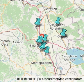 Mappa Via Salciaia, 52045 Foiano della Chiana AR, Italia (9.58308)