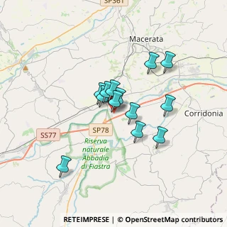Mappa Via Puglia, 62014 Passo del Bidollo MC, Italia (2.57077)