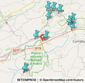 Mappa 62014 Passo del Bidollo MC, Italia (5.0925)