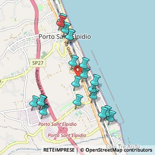 Mappa Via Gioacchino Rossini, 63821 Porto Sant'Elpidio FM, Italia (1.043)