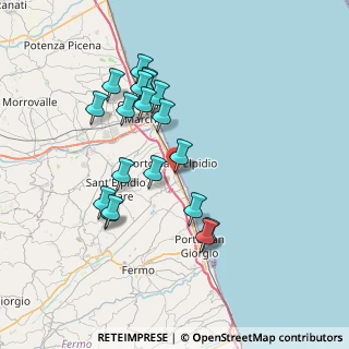 Mappa Via Gioacchino Rossini, 63821 Porto Sant'Elpidio FM, Italia (7.24158)