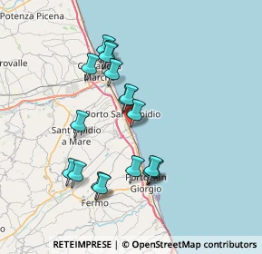 Mappa Via Palermo, 63821 Porto Sant'Elpidio FM, Italia (7.03471)