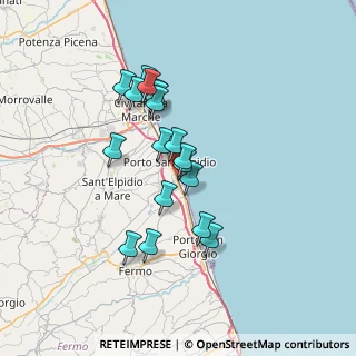 Mappa Via Ancona, 63821 Porto Sant'Elpidio FM, Italia (5.99222)