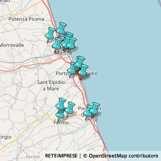 Mappa Via Ancona, 63821 Porto Sant'Elpidio FM, Italia (7.04833)