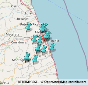 Mappa Strada Prov. Sant’Elpidio, 63821 Porto Sant'Elpidio FM, Italia (10.08571)