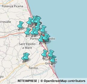 Mappa Via del Palo, 63821 Porto Sant'Elpidio FM, Italia (6.01263)