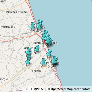 Mappa Via del Palo, 63821 Porto Sant'Elpidio FM, Italia (5.866)