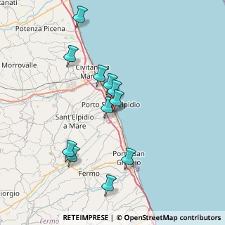 Mappa Via del Palo, 63821 Porto Sant'Elpidio FM, Italia (7.28909)