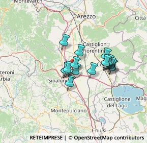 Mappa Strada Provinciale 13 Cassia, 52045 Foiano della Chiana AR, Italia (9.80176)