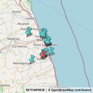 Mappa Via Asiago, 63821 Porto Sant'Elpidio FM, Italia (8.27222)