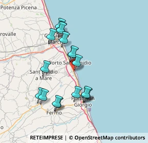 Mappa Via Savona, 63821 Porto Sant'Elpidio FM, Italia (6.98235)