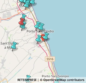 Mappa Via II Giugno, 63821 Porto Sant'Elpidio FM, Italia (5.9505)