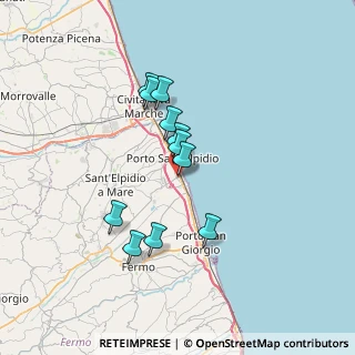Mappa Via II Giugno, 63821 Porto Sant'Elpidio FM, Italia (5.87636)