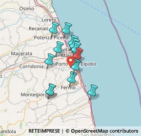 Mappa Raccordo Pinturetta, 63821 Porto Sant'Elpidio FM, Italia (10.52077)