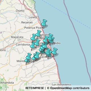 Mappa Raccordo Pinturetta, 63821 Porto Sant'Elpidio FM, Italia (10.245)