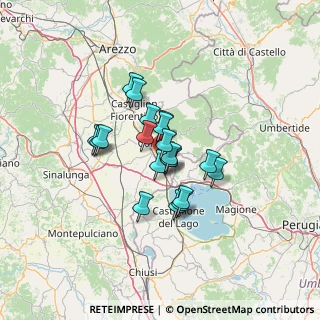 Mappa Strada Statale 71 Umbro Casentinese, 52044 Cortona AR, Italia (9.2755)