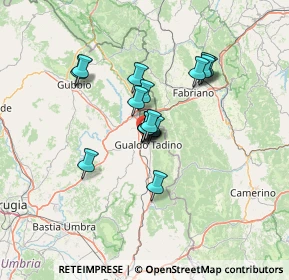 Mappa Via delle Cartiere, 06023 Gualdo Tadino PG, Italia (9.68176)