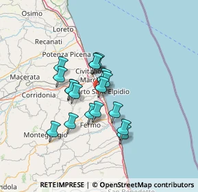 Mappa E55, 63821 Porto Sant'Elpidio FM, Italia (10.285)