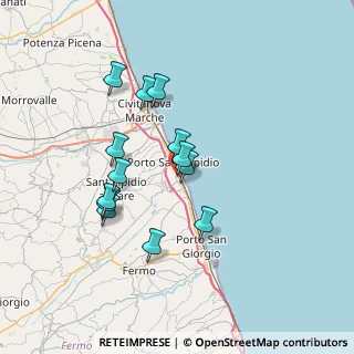Mappa Via Solferino, 63821 Porto Sant'Elpidio FM, Italia (6.43385)